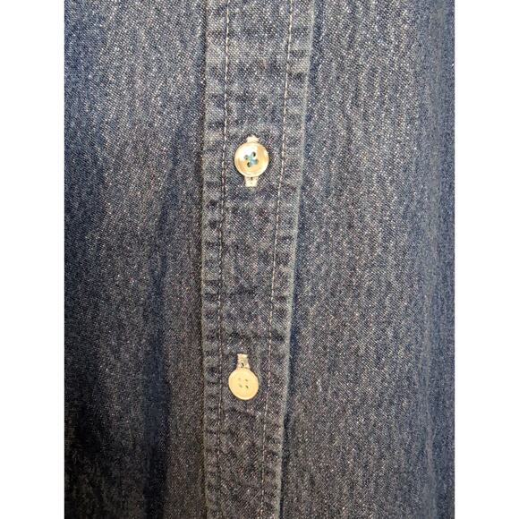 Walt Disney vtg 90s Mickey Minnie Christmas Holiday denim shirt XL - Picture 5 of 12